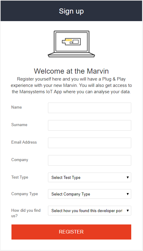 marvin signup