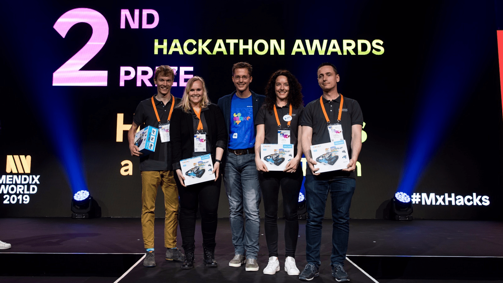 team Mansystems wint tweede prijs MxHacks hackathon op Mendix World 2019